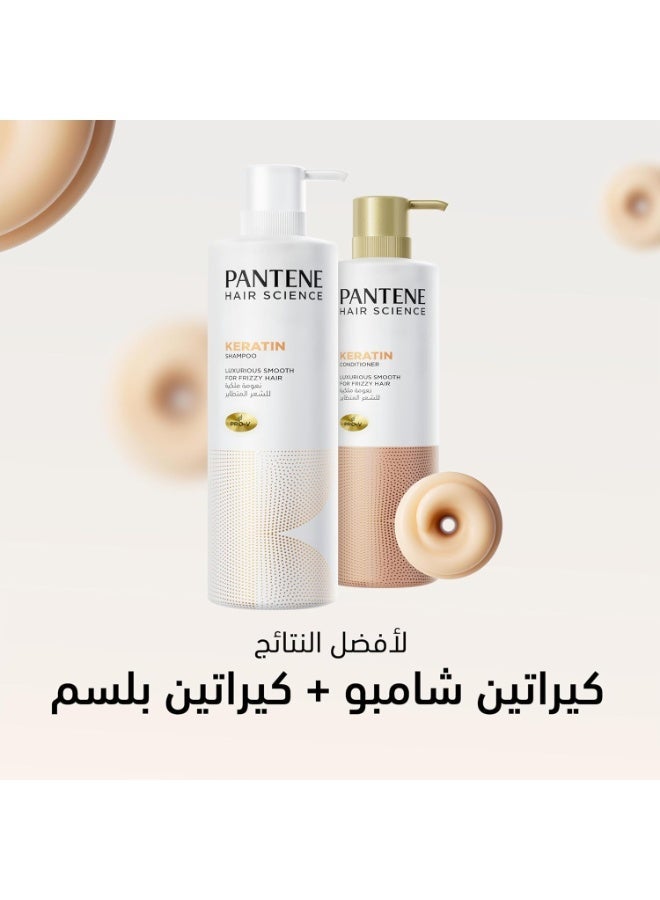 Pantene Keratin Conditioner, Luxurious Smooth for Frizzy Hair, 475 ml - Image 2